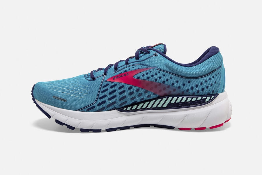 Brooks Israel Adrenaline GTS 21 Road Running Shoes Womens - Blue/Pink - LCN-703568